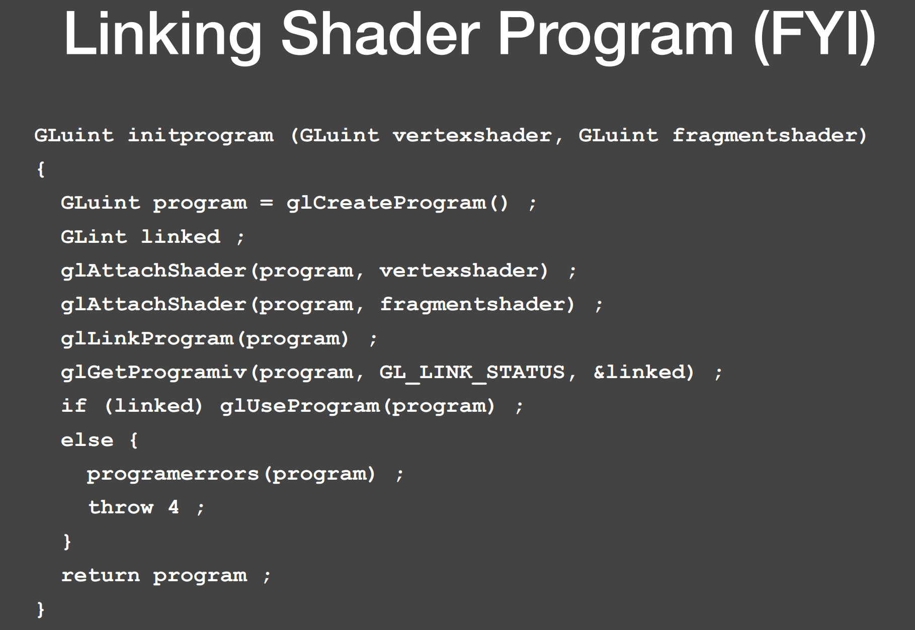 LinkingShaderProgram